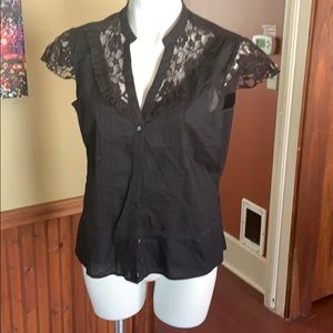 Black lacy blouse